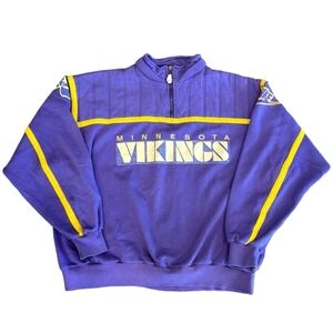 Minnesota Vikings Nike 1988 Skyline Vintage Sweatshirt 1/4 Zip Mens Size Large
